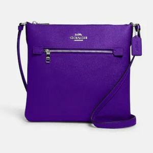 Coach Rowan File Bag- SV/Purple - NIB